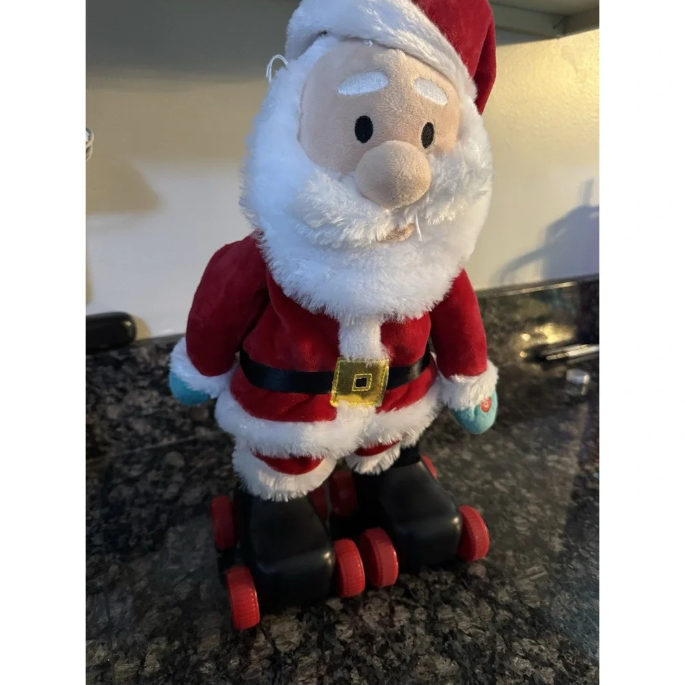 Holiday Home Accents Gemmy Animated Skating Santa Plush - 16''‎